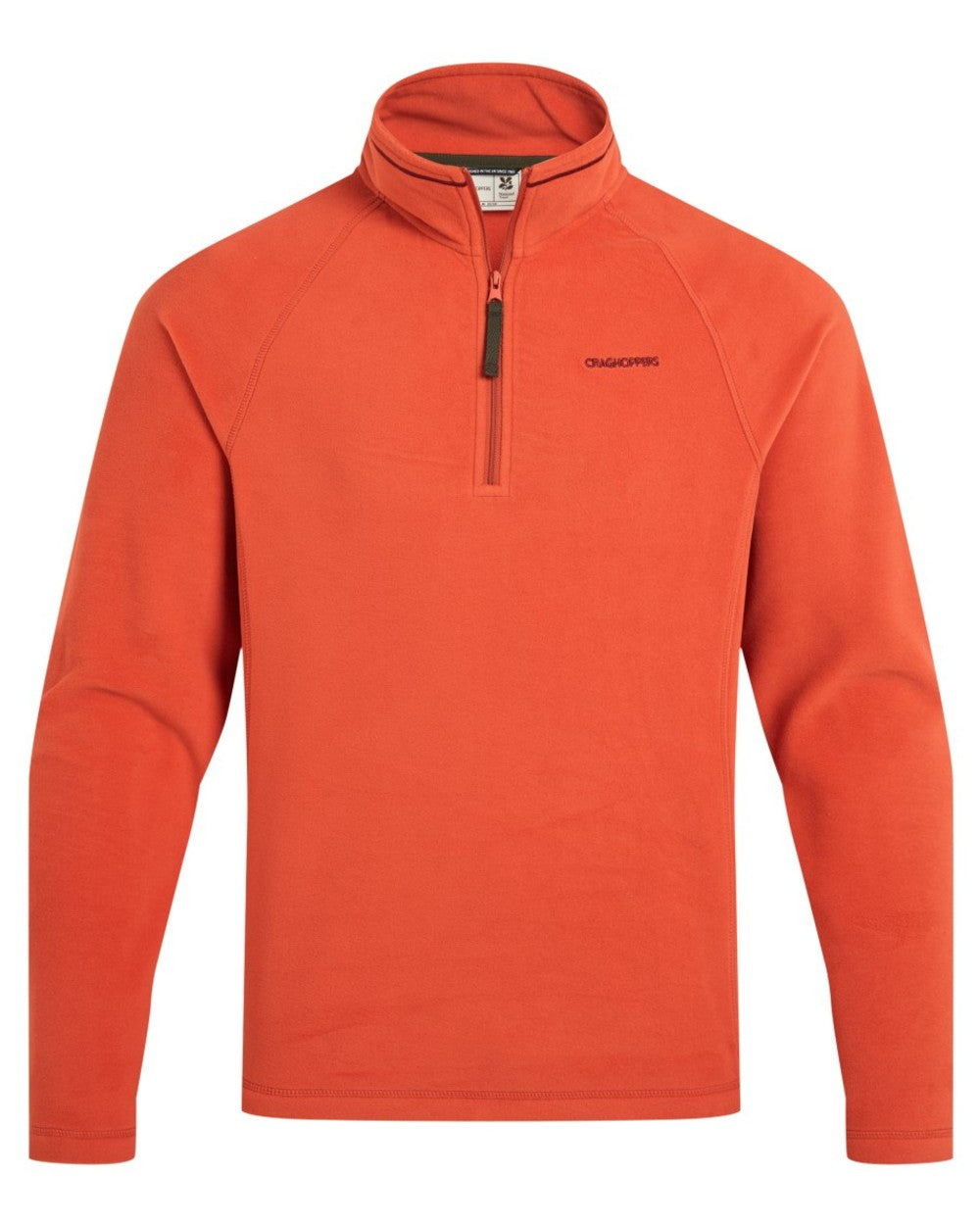 Feldspar coloured Craghoppers Mens National Trust Corey II Half Zip Fleece on white background 