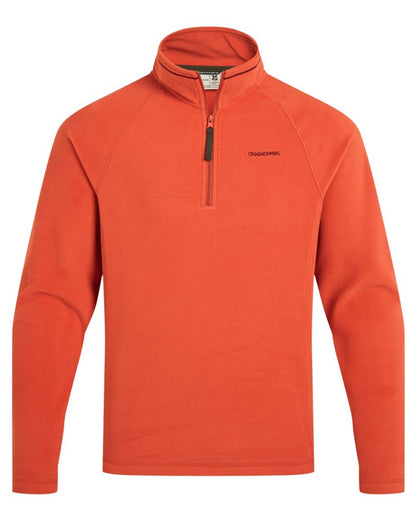 Feldspar coloured Craghoppers Mens National Trust Corey II Half Zip Fleece on white background 