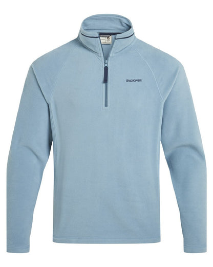Morning Fog coloured Craghoppers Mens National Trust Corey II Half Zip Fleece on white background 