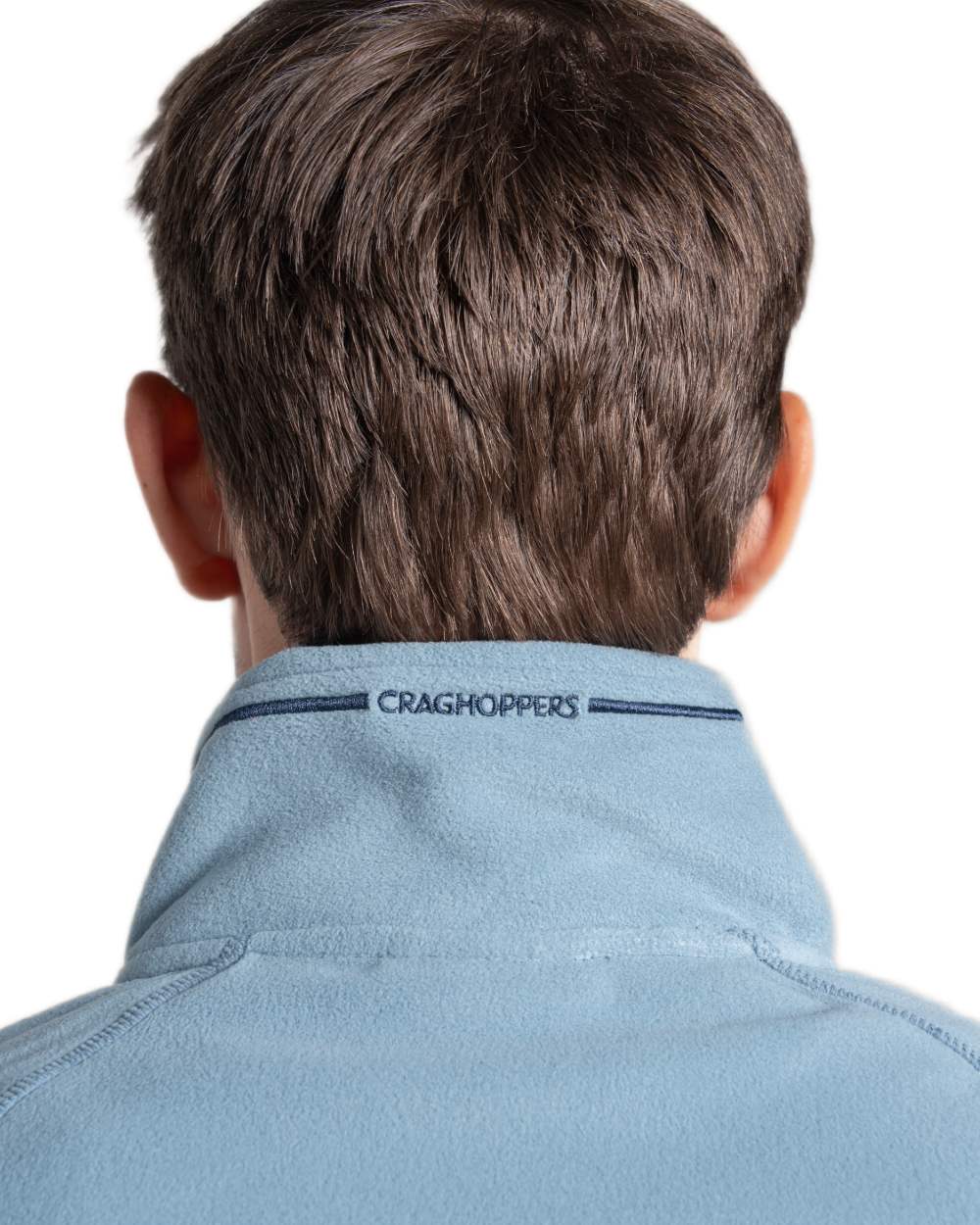 Morning Fog coloured Craghoppers Mens National Trust Corey II Half Zip Fleece on white background 