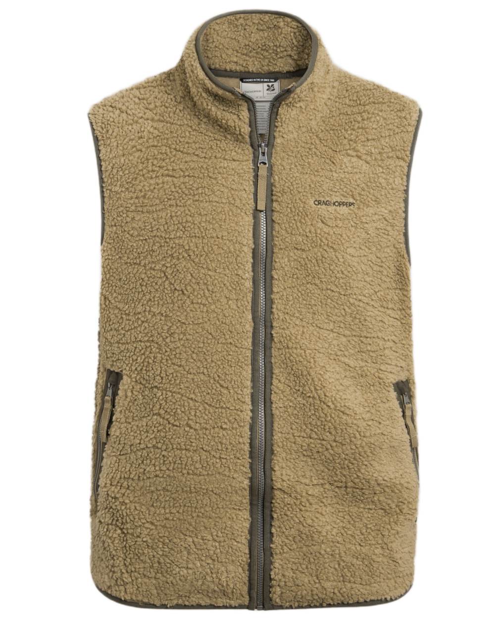 Cardamon coloured Craghoppers Mens National Trust Harome Gilet on white background 