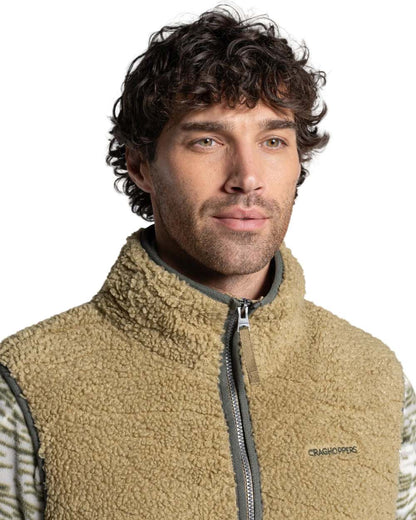 Cardamon coloured Craghoppers Mens National Trust Harome Gilet on white background 