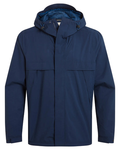 Blue Navy coloured Craghoppers Mens National Trust Keskadale Waterproof Jacket on white background 