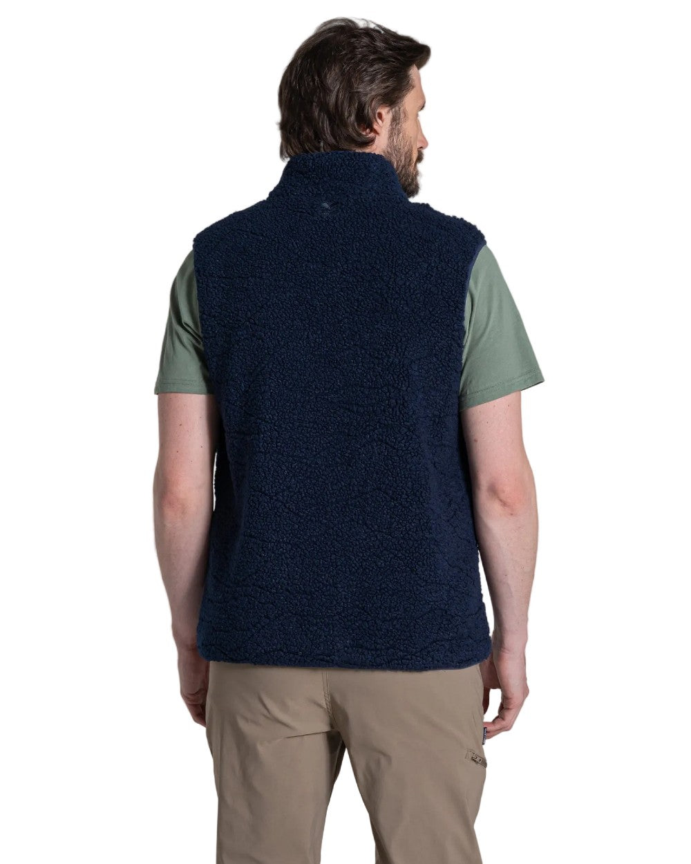 Blue Navy coloured Craghoppers Mens National Trust Lathkill Vest on white background 