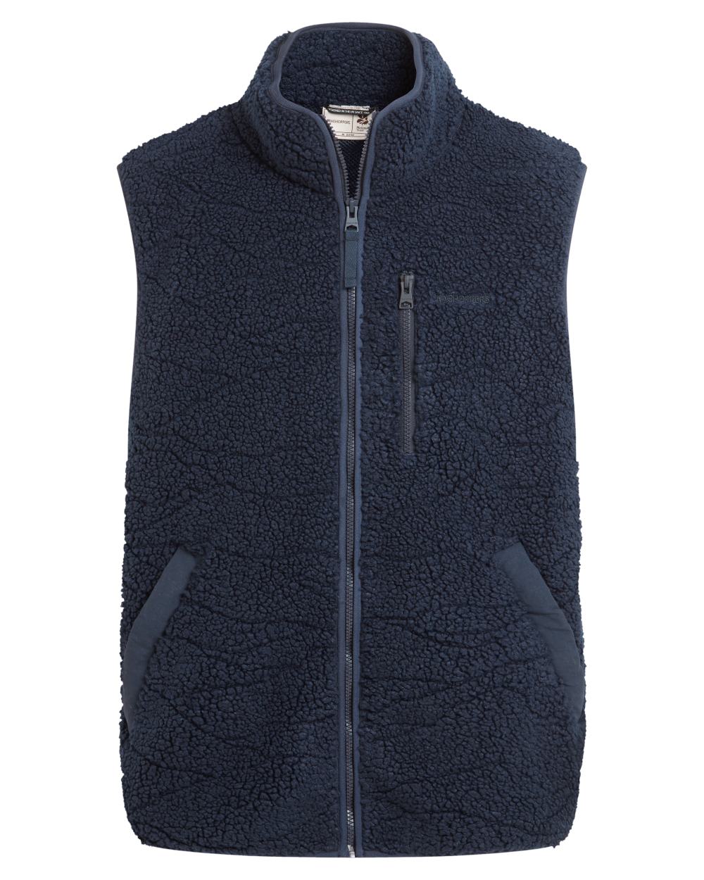 Blue Navy coloured Craghoppers Mens National Trust Lathkill Vest on white background 