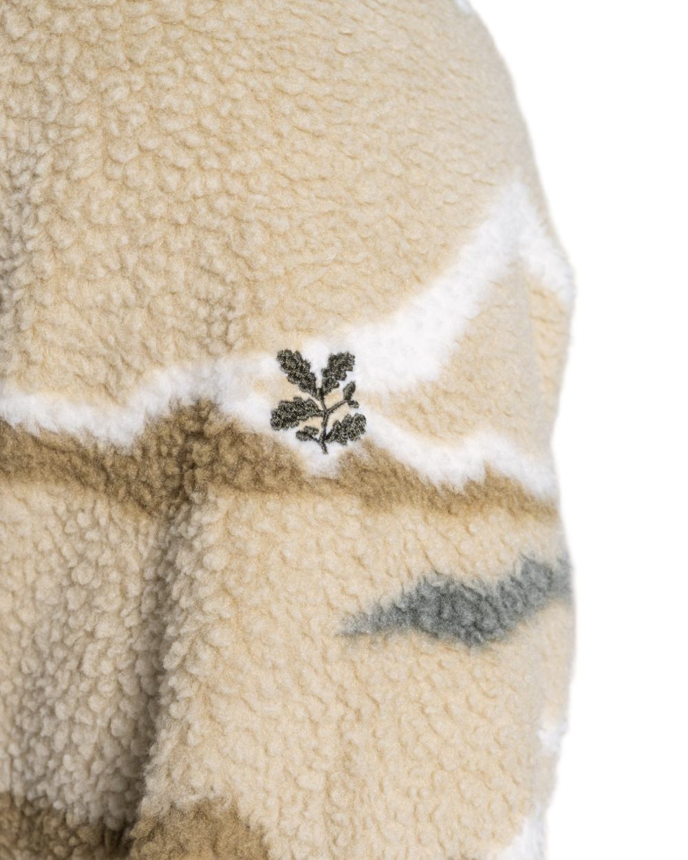Cardamon Print coloured Craghoppers Mens National Trust Rawthey Half Zip Fleece on white background 