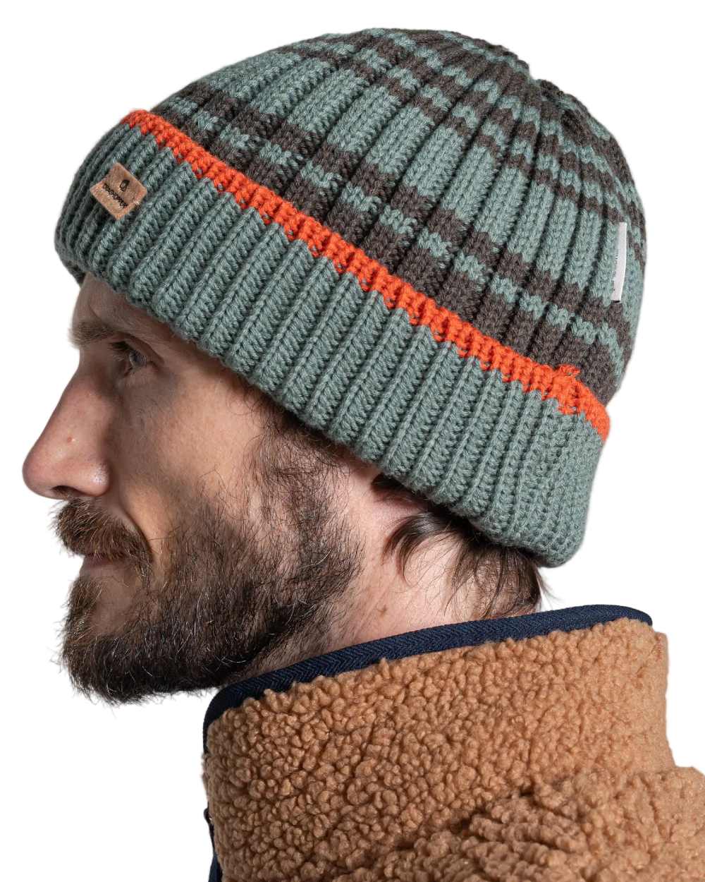 Laurel Green coloured Craghoppers Mens National Trust Shale Hat on white background 