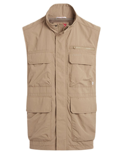 Earthenware coloured Craghoppers Mens NosiLife Adventure Gilet V on white background 