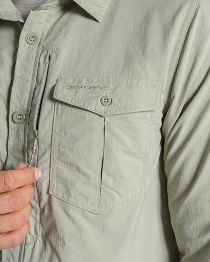 Bayleaf Craghoppers Mens NosiLife Adventure Long Sleeved Shirt III on white background 