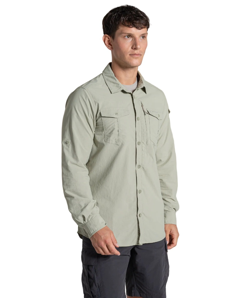 Bayleaf Craghoppers Mens NosiLife Adventure Long Sleeved Shirt III on white background 