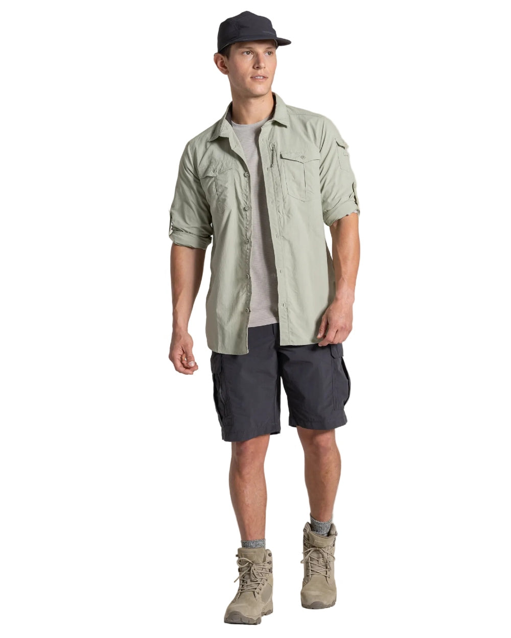 Bayleaf Craghoppers Mens NosiLife Adventure Long Sleeved Shirt III on white background 