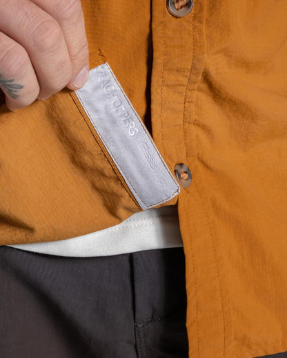 Deep Henna Craghoppers Mens NosiLife Adventure Long Sleeved Shirt III on white background 