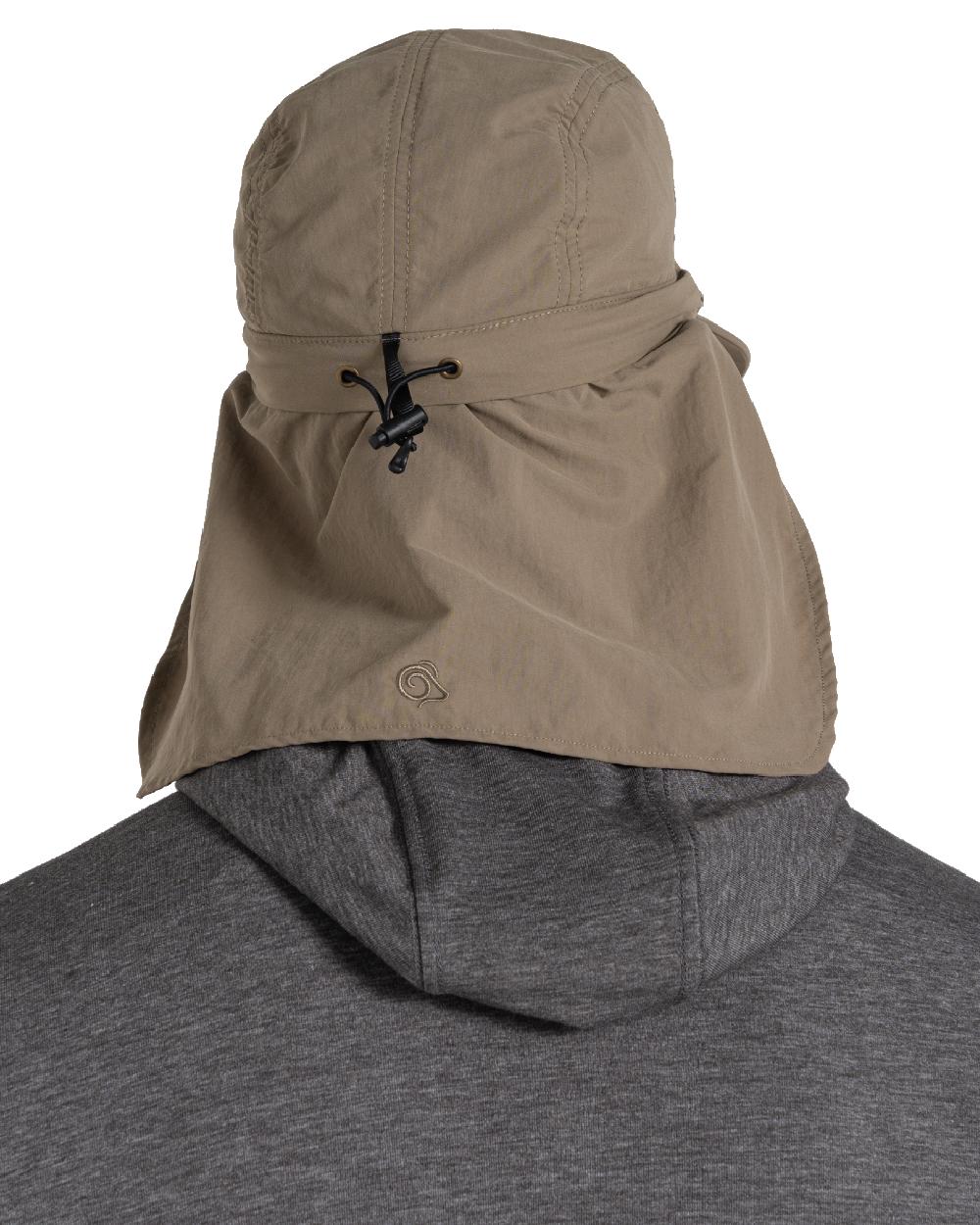 Pebble coloured Craghoppers Mens NosiLife Desert Hat III on white background 