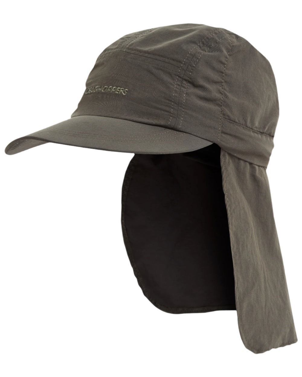 Woodland Green coloured Craghoppers Mens NosiLife Desert Hat III on white background 