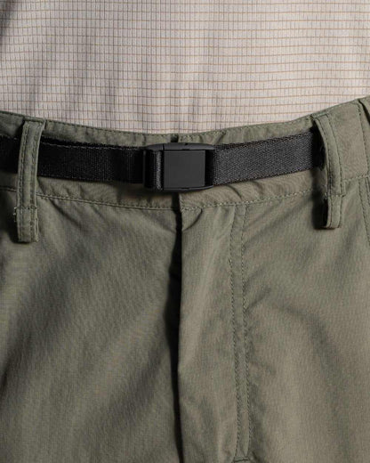 Dark Sage coloured Craghoppers Mens NosiLife Kadin Cargo Shorts on white background 