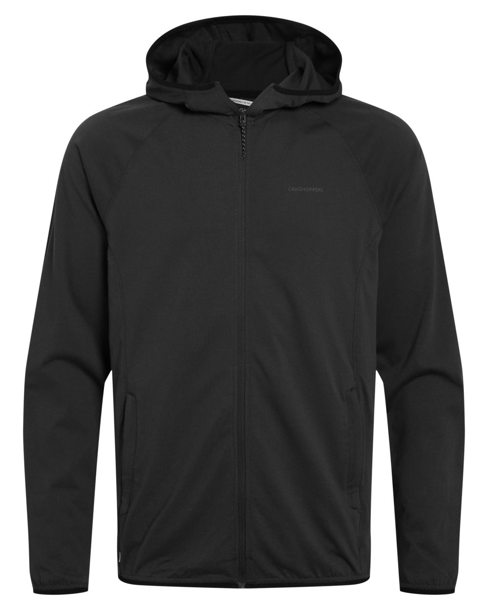 Dark Iron coloured Craghoppers Mens NosiLife Nadim Hooded Jacket on white background 