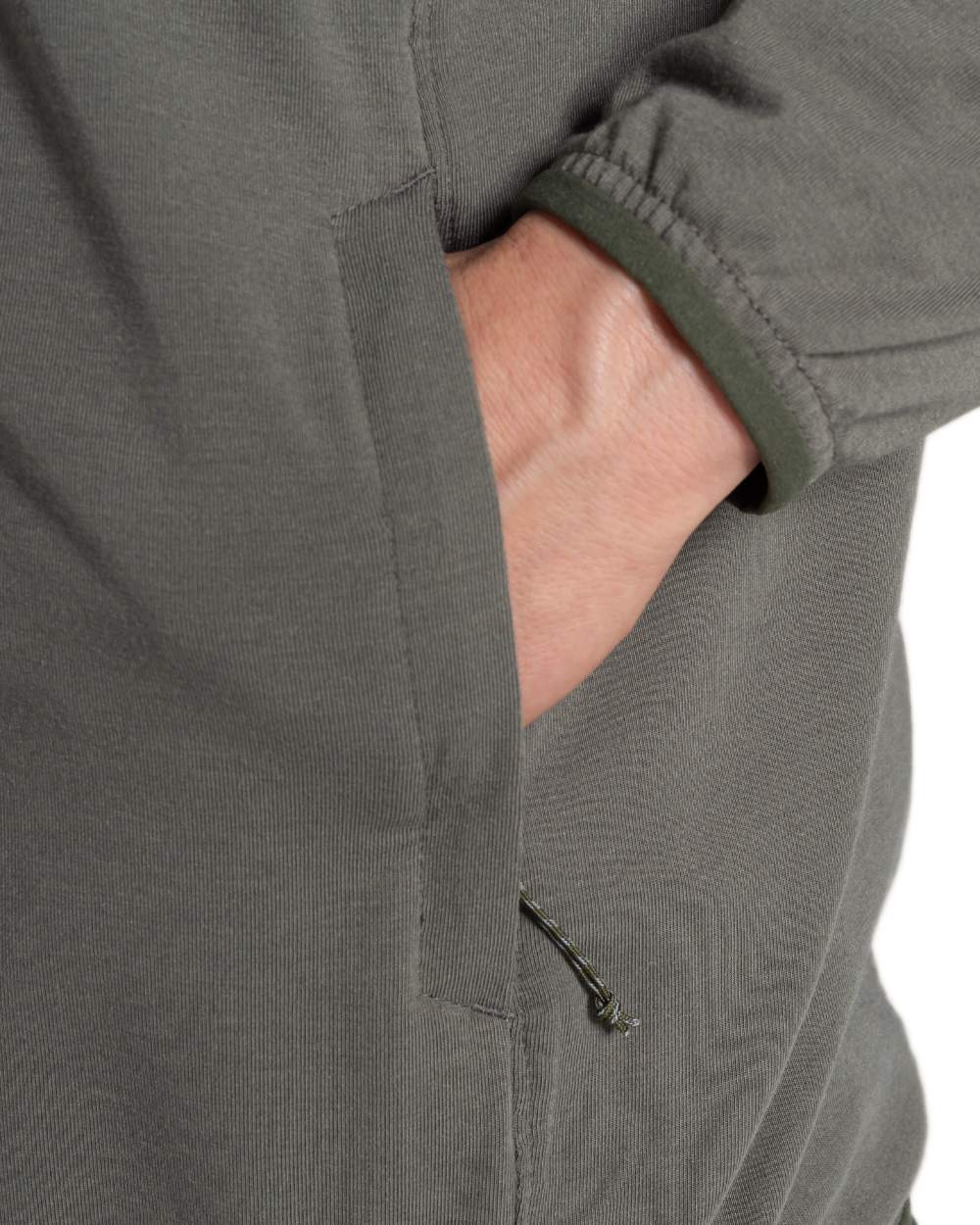 Dark Sage coloured Craghoppers Mens NosiLife Nadim Hooded Jacket on white background 