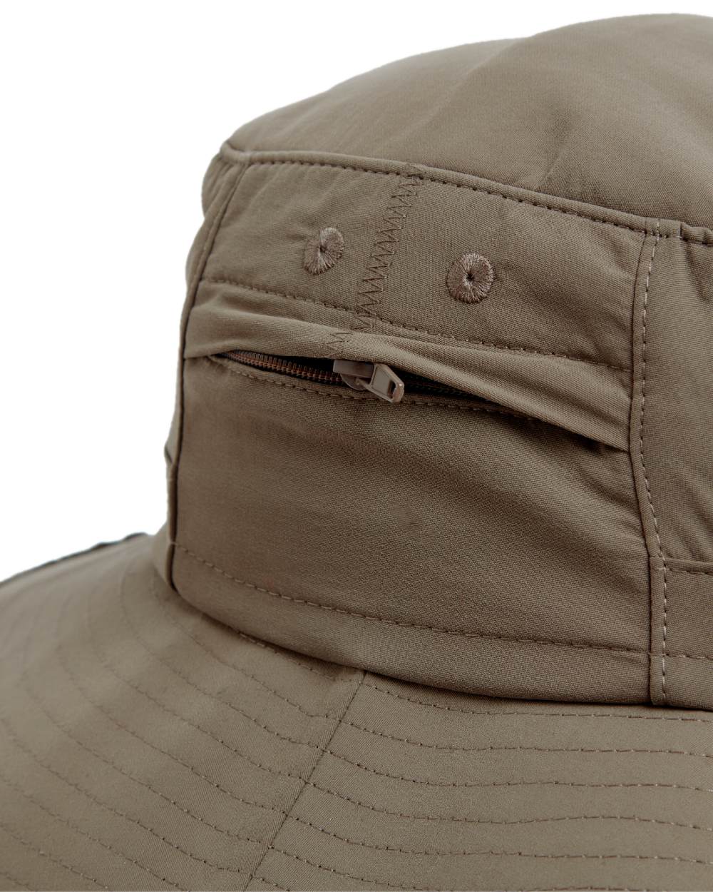 Pebble coloured Craghoppers Mens NosiLife Outback Hat II on white background 