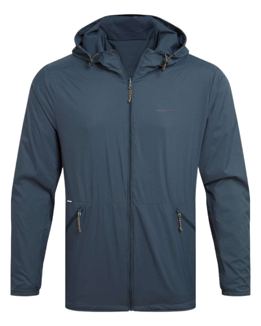 Blue Stone coloured Craghoppers Mens NosiLife Ovis Reversible Jacket on white background 