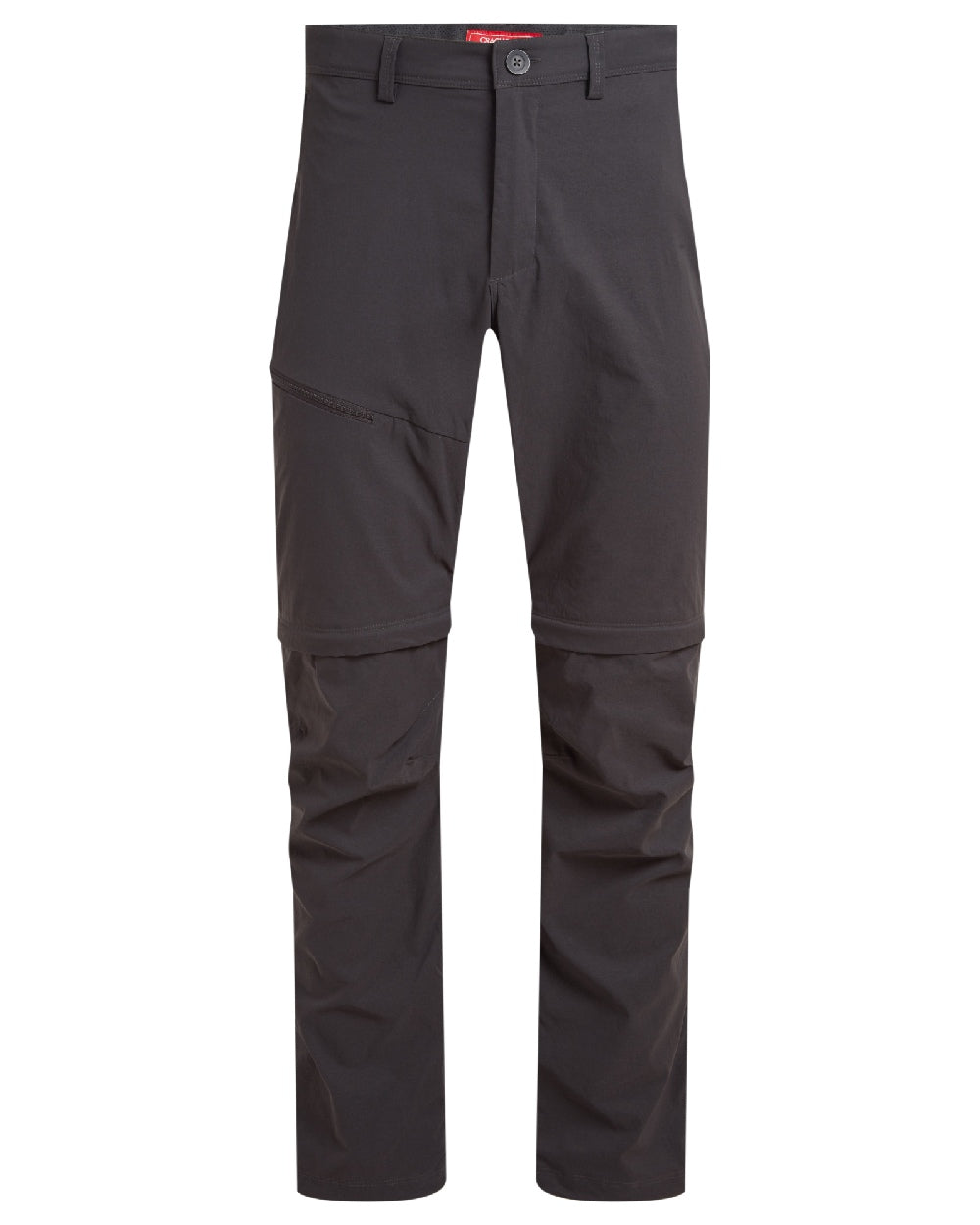 Black Pepper coloured Craghoppers Mens NosiLife Pro Convertible Trouser III on white background 