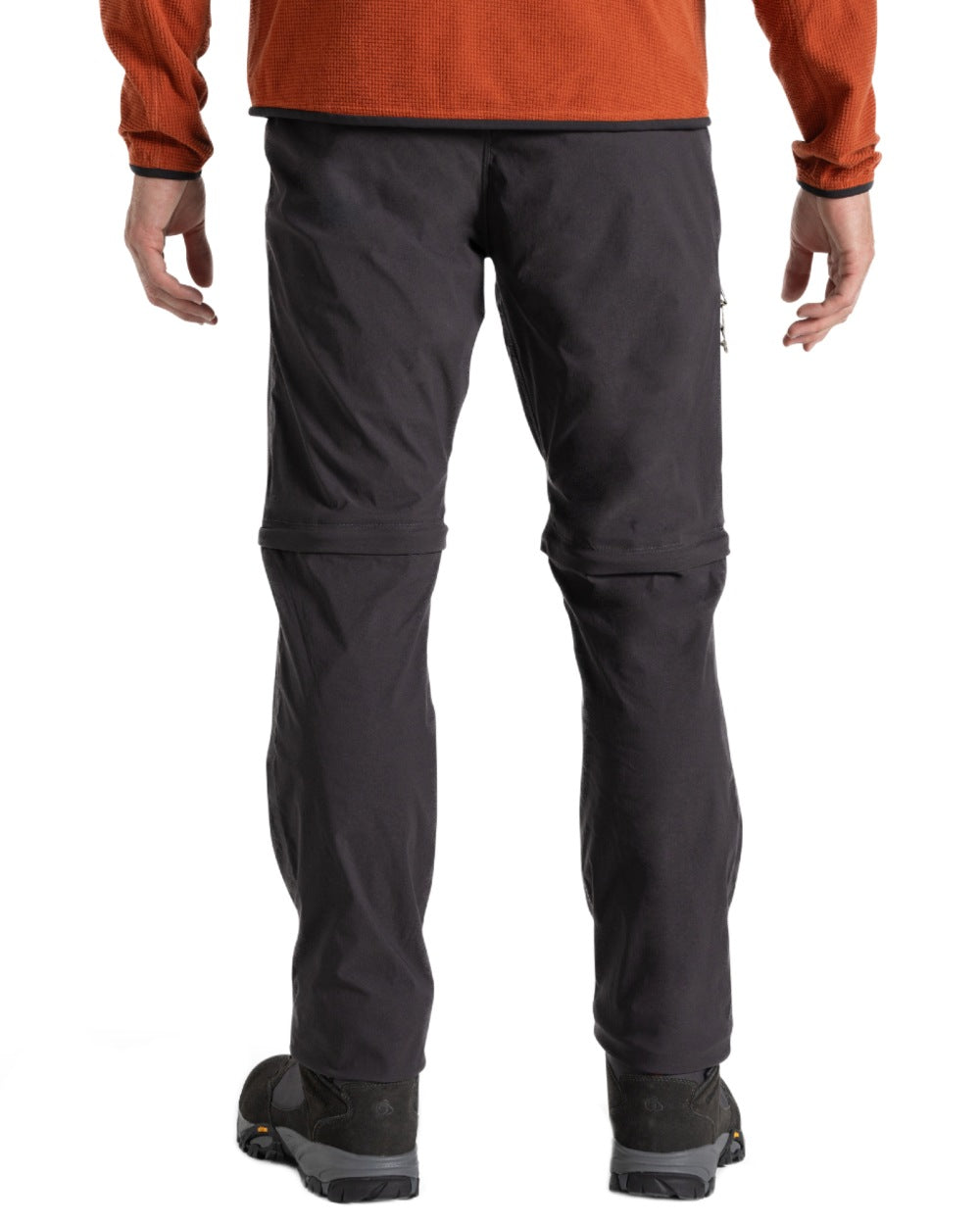Black Pepper coloured Craghoppers Mens NosiLife Pro Convertible Trouser III on white background 