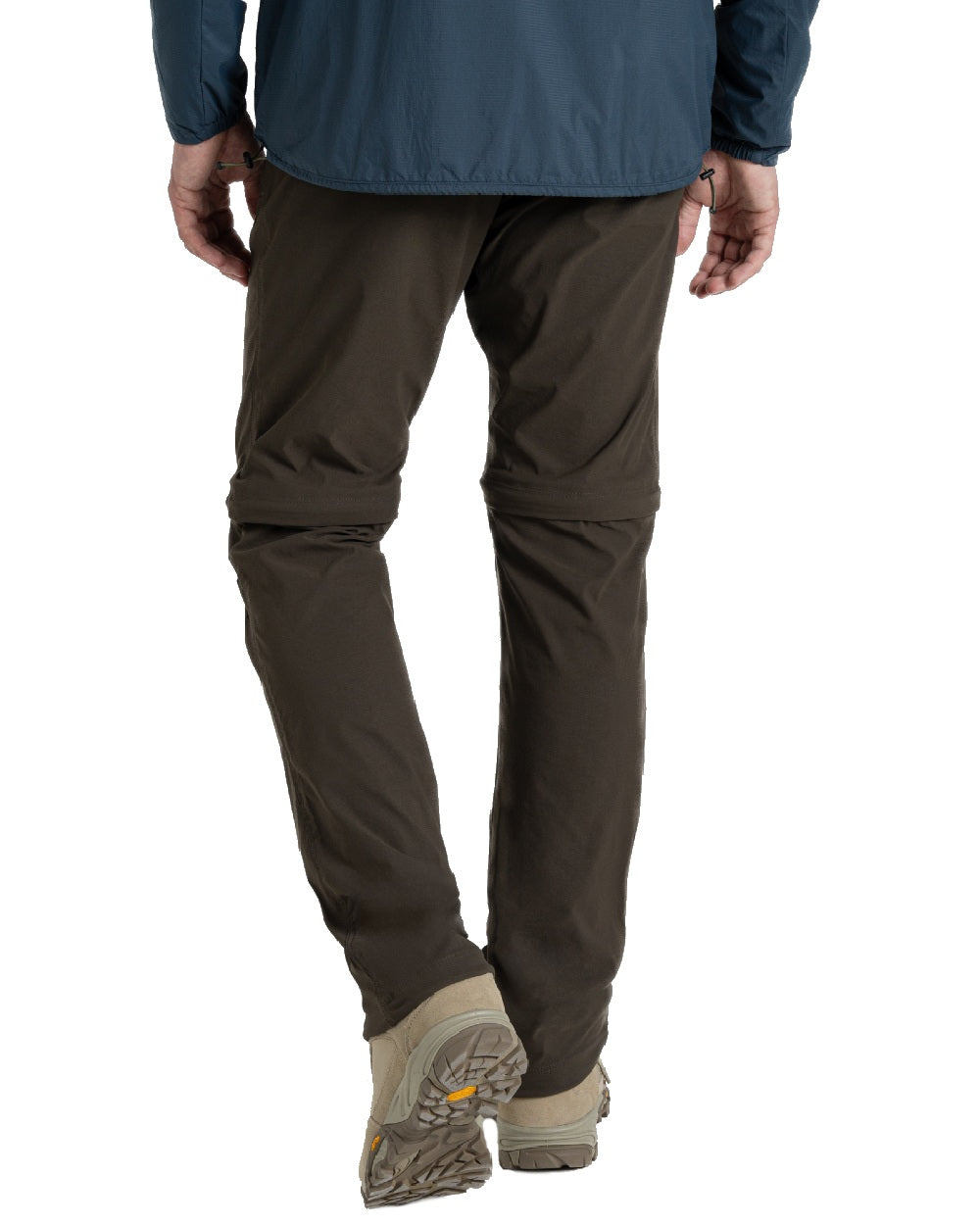Woodland Green coloured Craghoppers Mens NosiLife Pro Convertible Trouser III on white background 