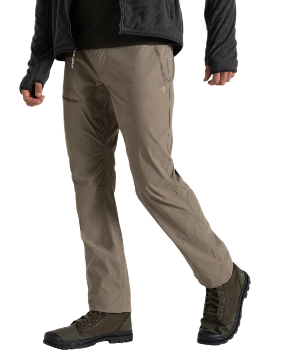 Pebble coloured Craghoppers Mens NosiLife Pro Trouser III on white background 