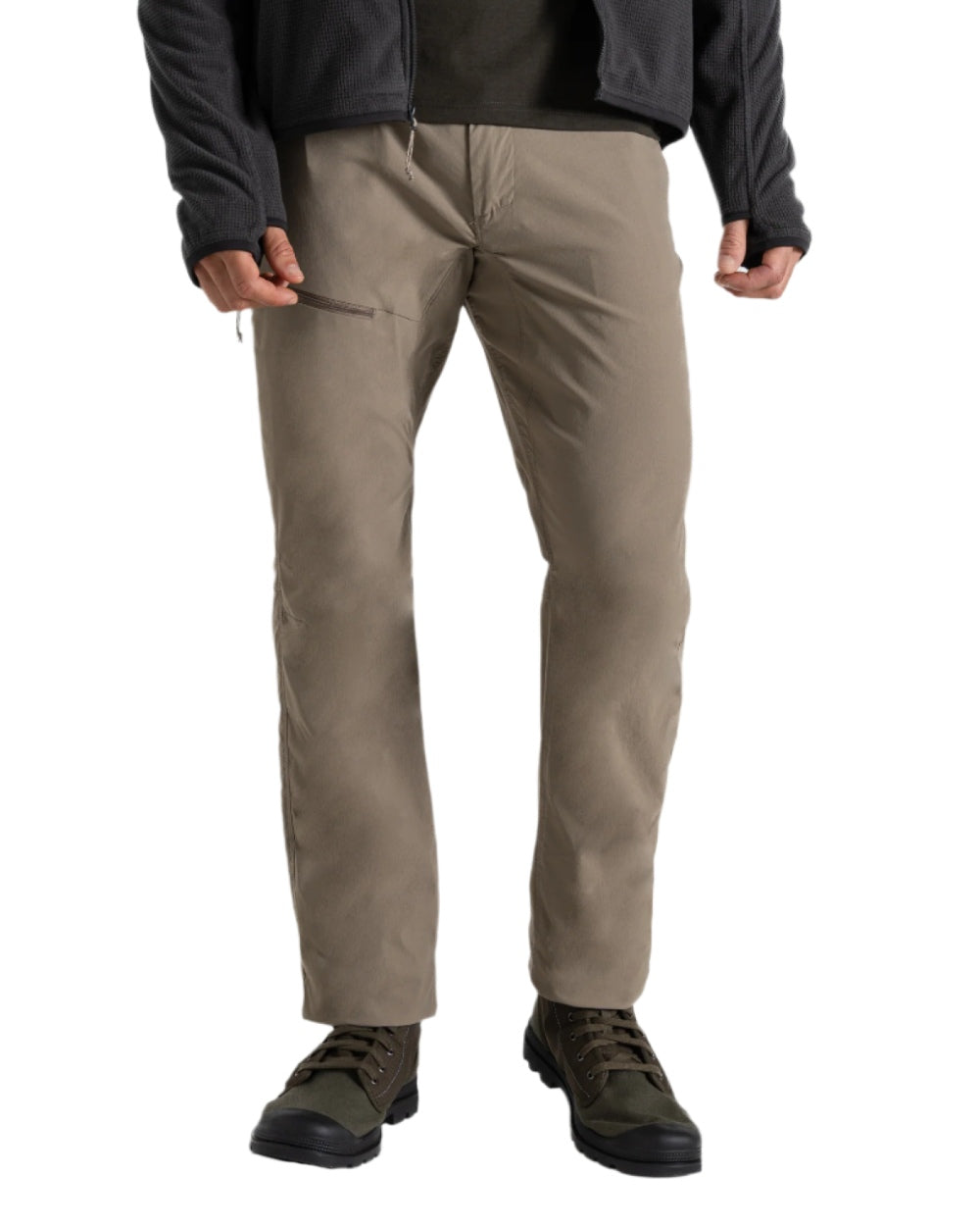 Pebble coloured Craghoppers Mens NosiLife Pro Trouser III on white background 
