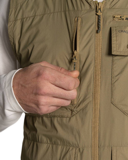 Cardamon coloured Craghoppers Mens NosiLife Sebou Gilet on white background 