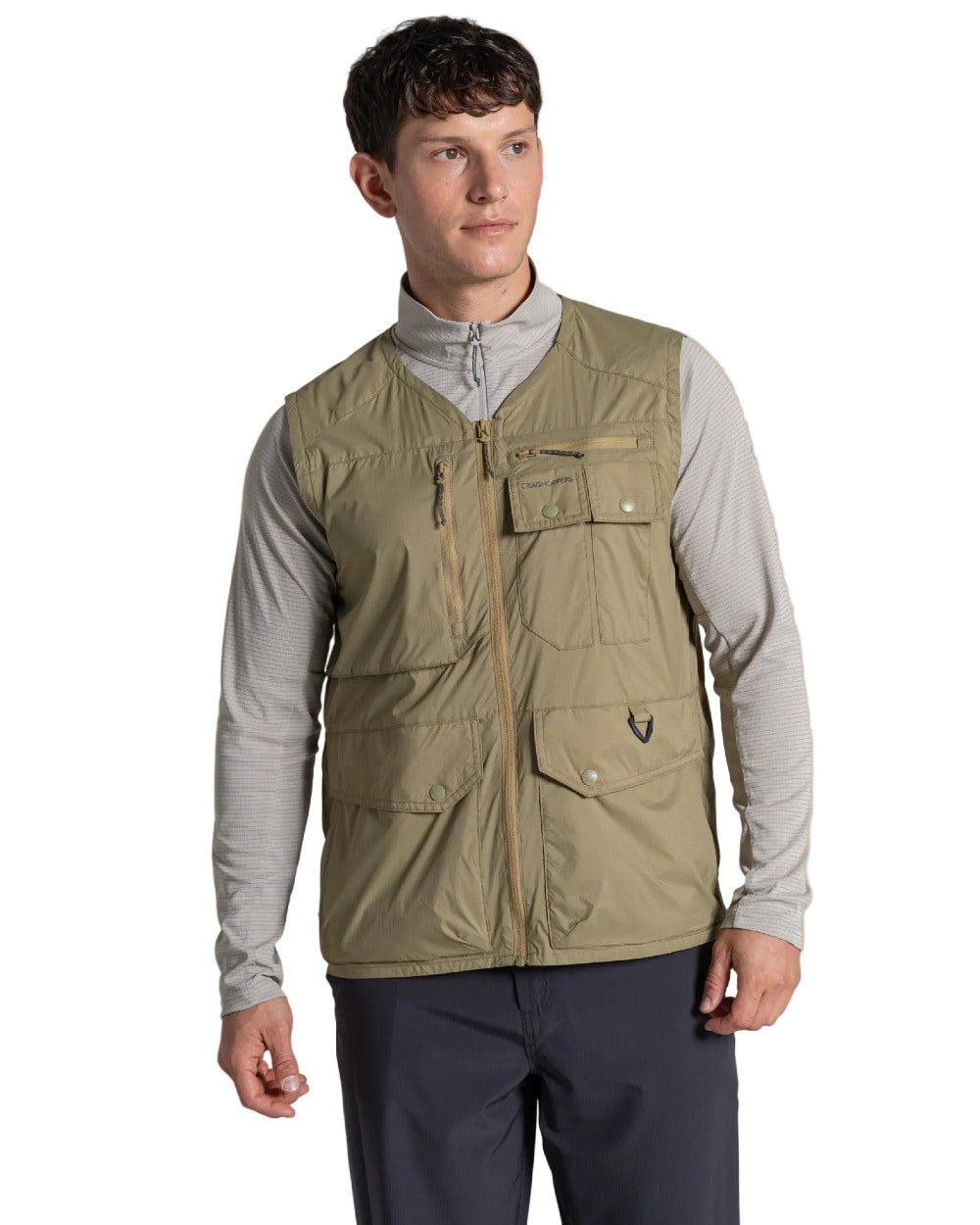 Cardamon coloured Craghoppers Mens NosiLife Sebou Gilet on white background 