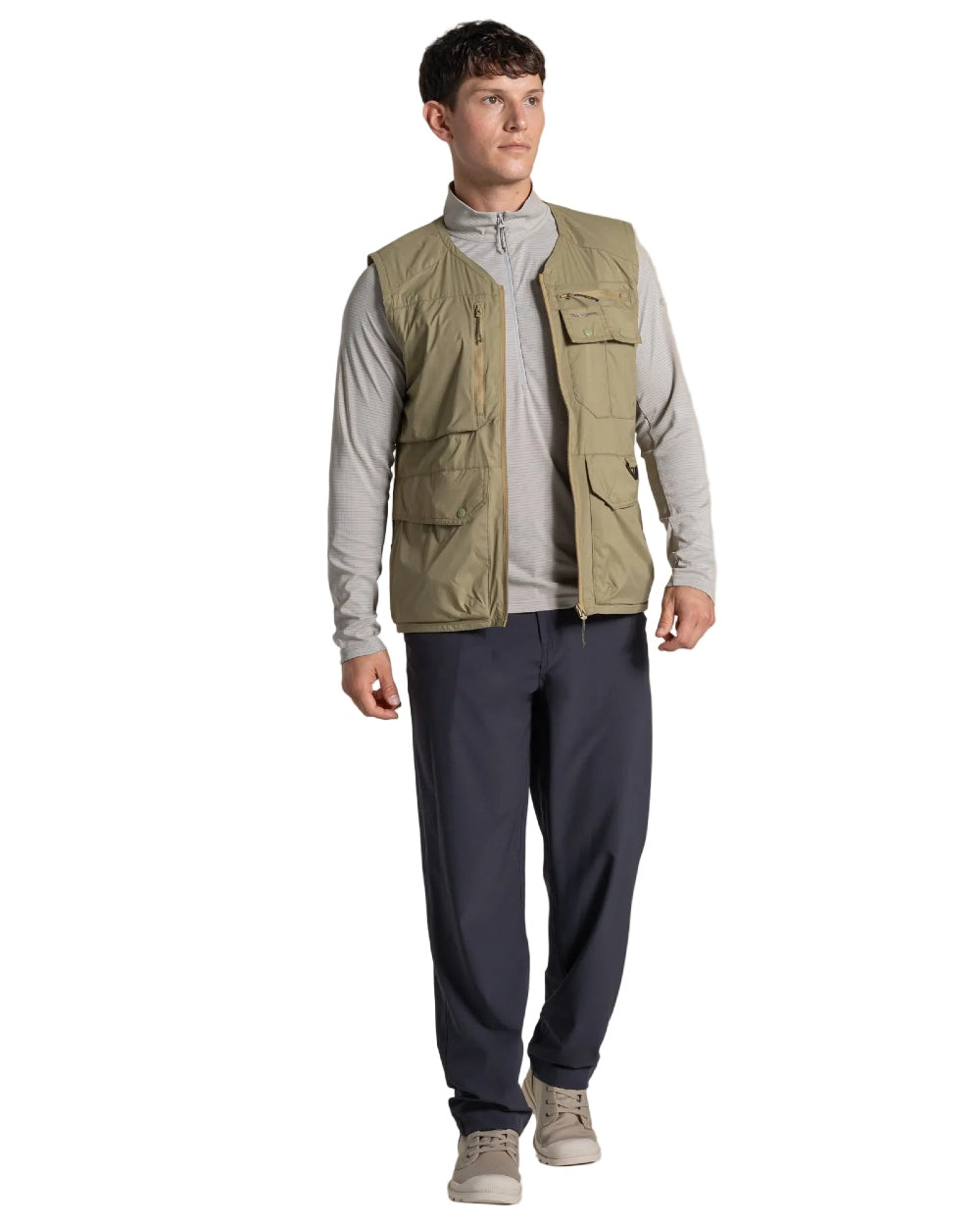 Cardamon coloured Craghoppers Mens NosiLife Sebou Gilet on white background 