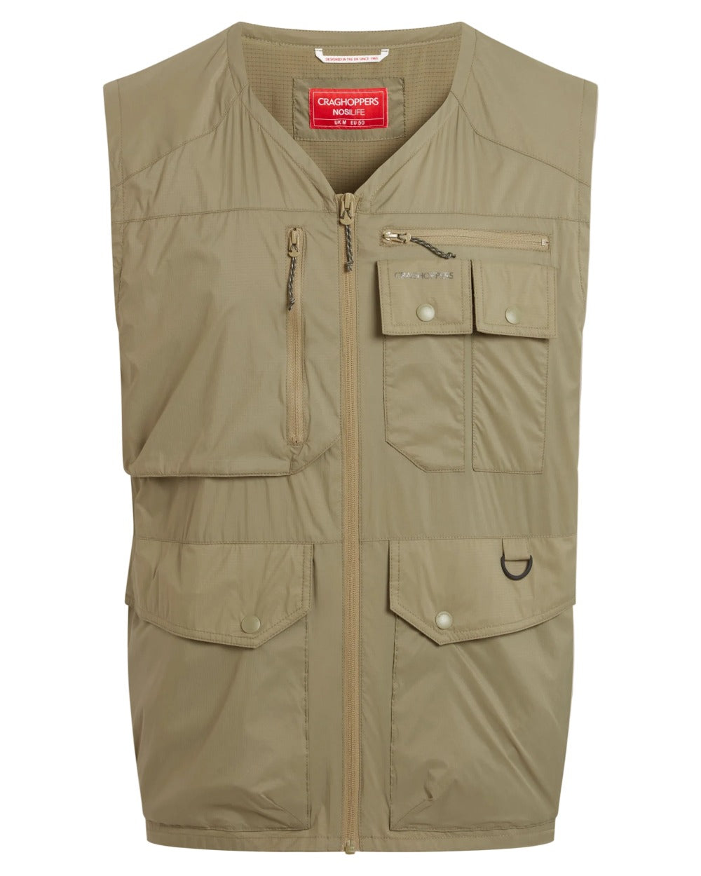 Cardamon coloured Craghoppers Mens NosiLife Sebou Gilet on white background 