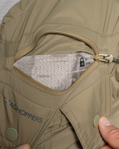 Cardamon coloured Craghoppers Mens NosiLife Sebou Gilet on white background 