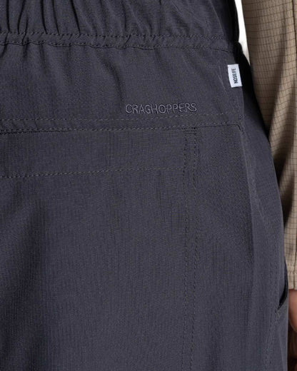 Dark Iron coloured Craghoppers Mens NosiLife Socco Trousers on white background 