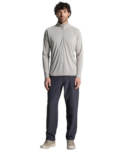 Dark Iron coloured Craghoppers Mens NosiLife Socco Trousers on white background 