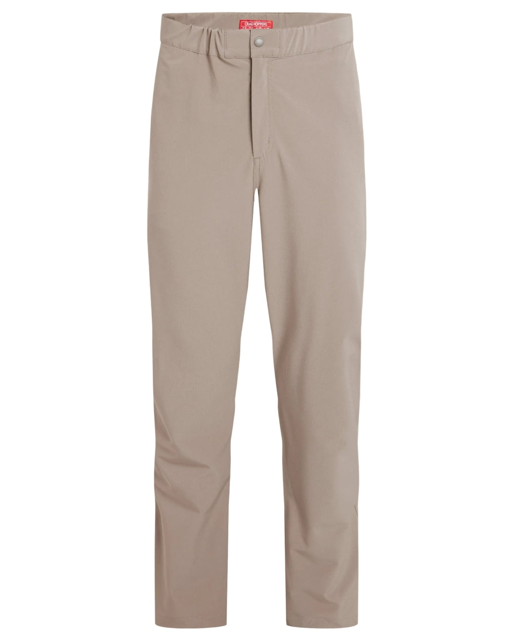 Pebble coloured Craghoppers Mens NosiLife Socco Trousers on white background 