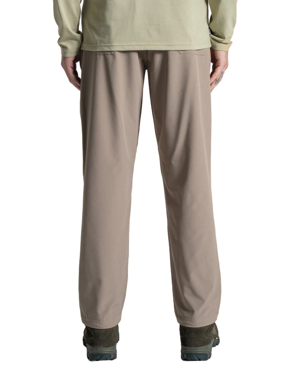 Pebble coloured Craghoppers Mens NosiLife Socco Trousers on white background 