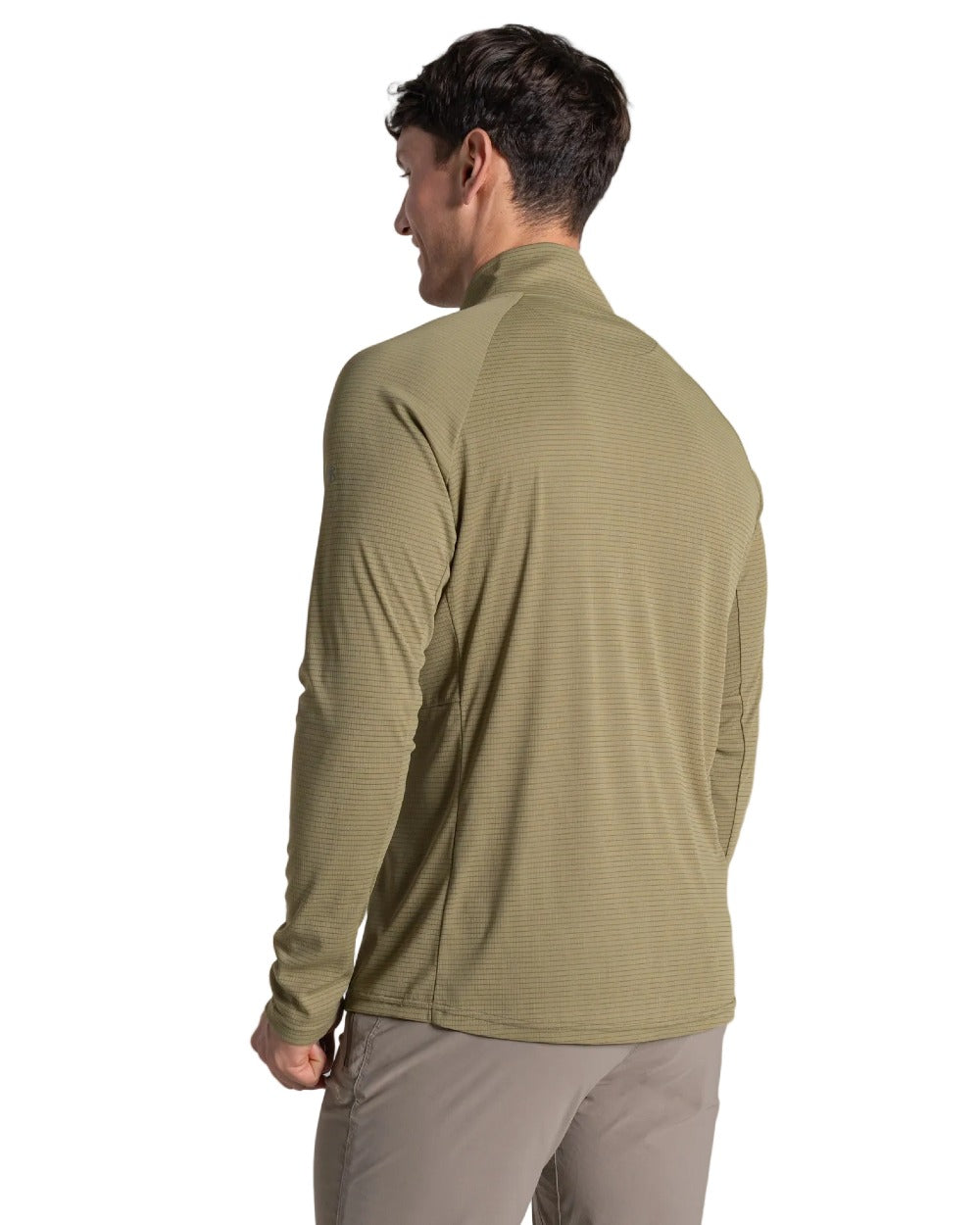 Cardamon coloured Craghoppers Mens NosiLife SolarShield+ Half Zip Top on white background 