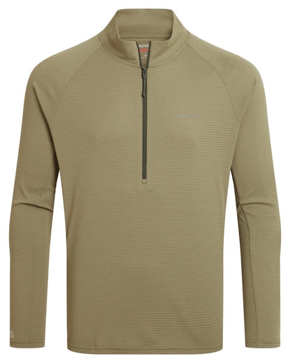 Cardamon coloured Craghoppers Mens NosiLife SolarShield+ Half Zip Top on white background 