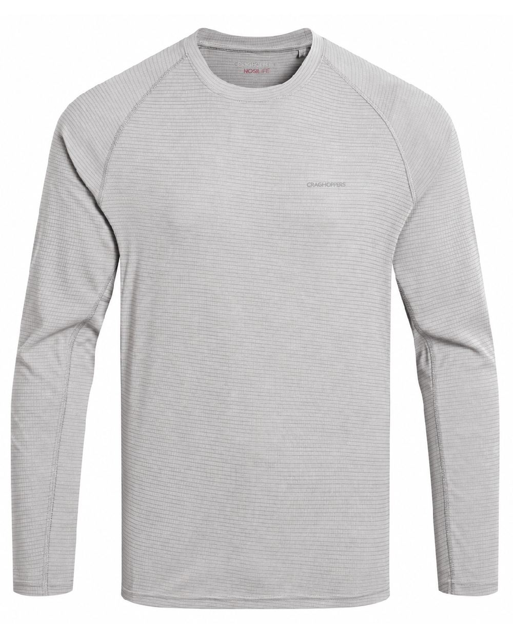 Parchment coloured Craghoppers Mens NosiLife SolarShield+ Long Sleeved T-Shirt on white background 