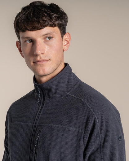 Dark Iron coloured Craghoppers Mens NosiLife Spry II Jacket on beige background 