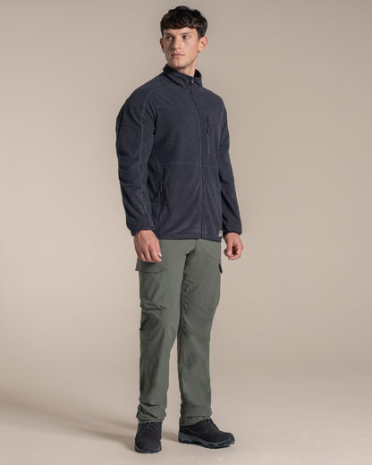 Dark Iron coloured Craghoppers Mens NosiLife Spry II Jacket on beige background 