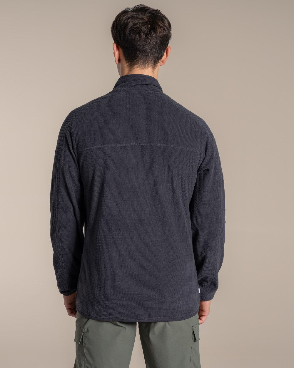 Dark Iron coloured Craghoppers Mens NosiLife Spry II Jacket on beige background 