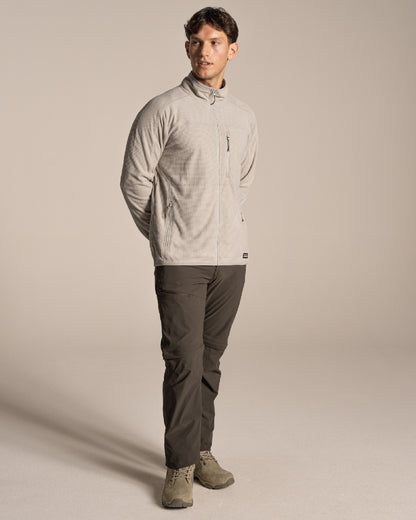 Parchment coloured Craghoppers Mens NosiLife Spry II Jacket on beige background 