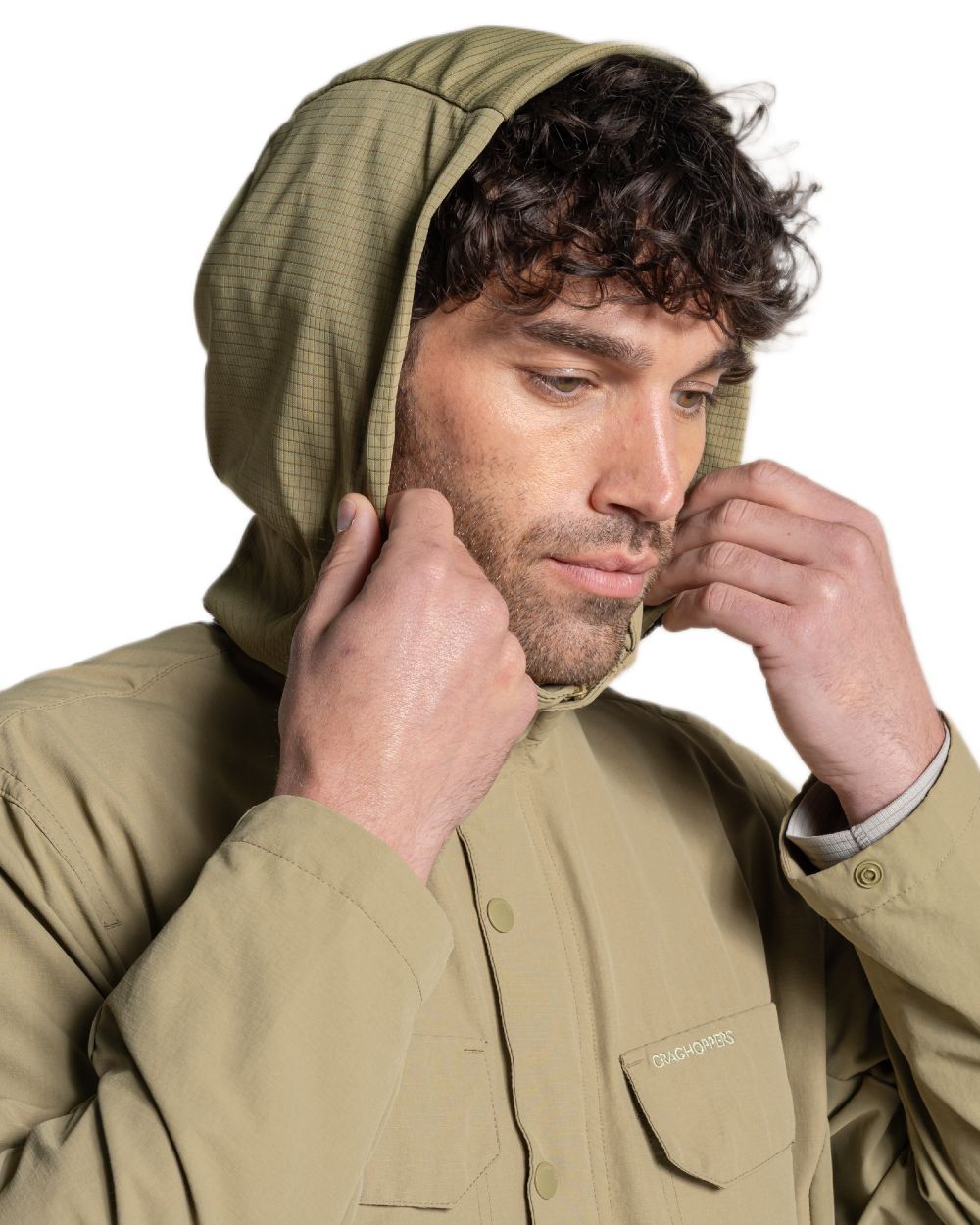Cardamon coloured Craghoppers Mens NosiLife Younes Jacket on white background 