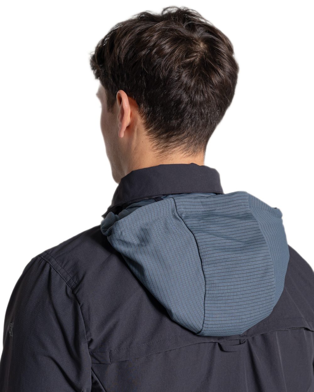 Dark Iron coloured Craghoppers Mens NosiLife Younes Jacket on white background 