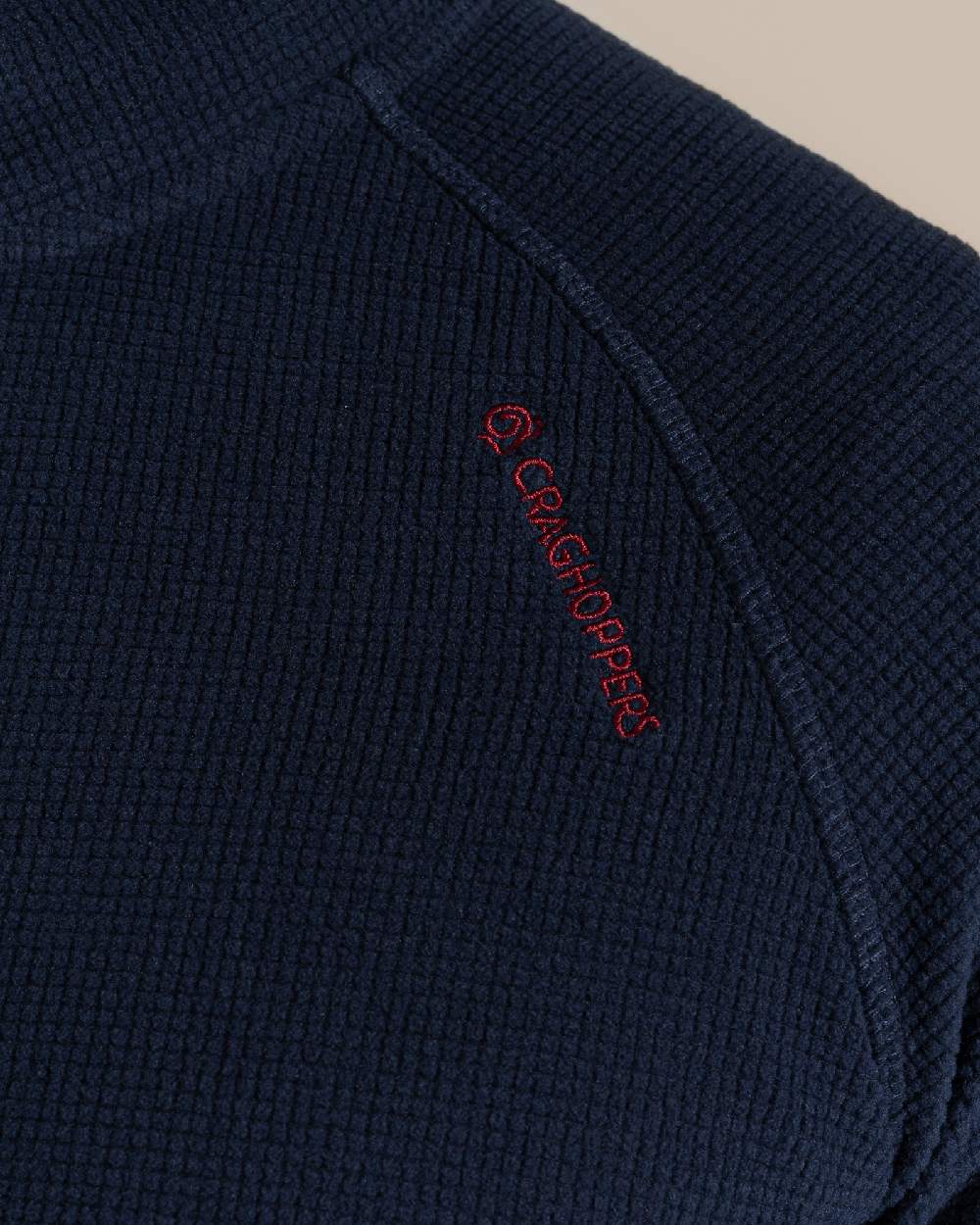 Blue Navy Coloured Craghoppers Mens Nosilife Bromsgrove Jacket on Beige Background 