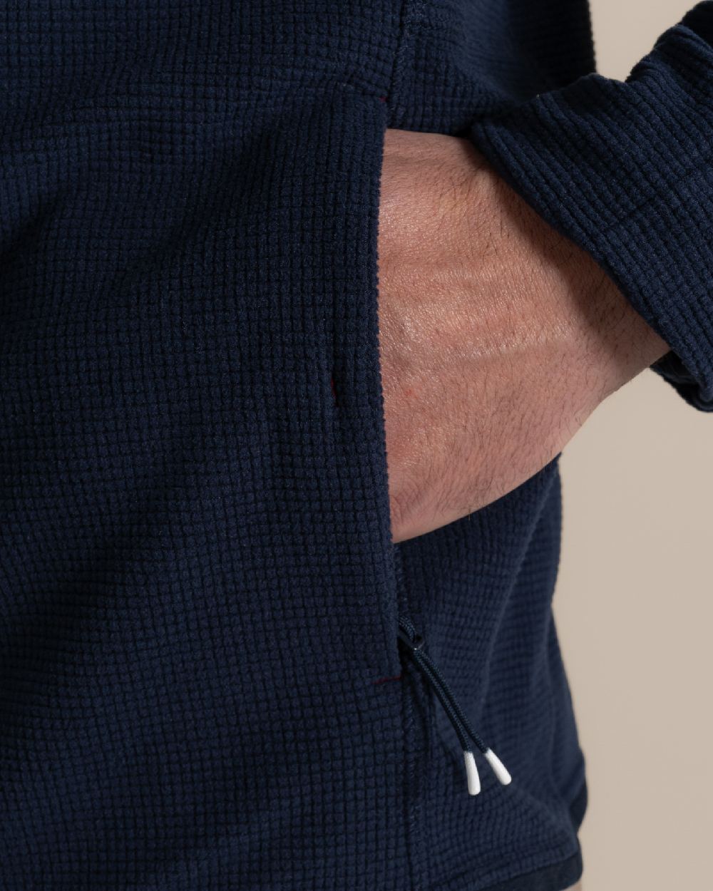 Blue Navy Coloured Craghoppers Mens Nosilife Bromsgrove Jacket on Beige Background 