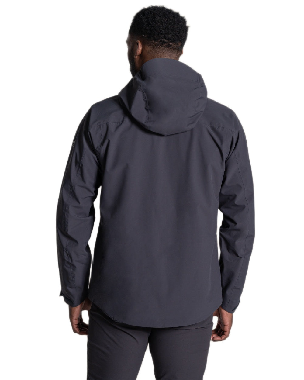 Dark Iron coloured Craghoppers Mens Ponsa Waterproof Jacket on white background 