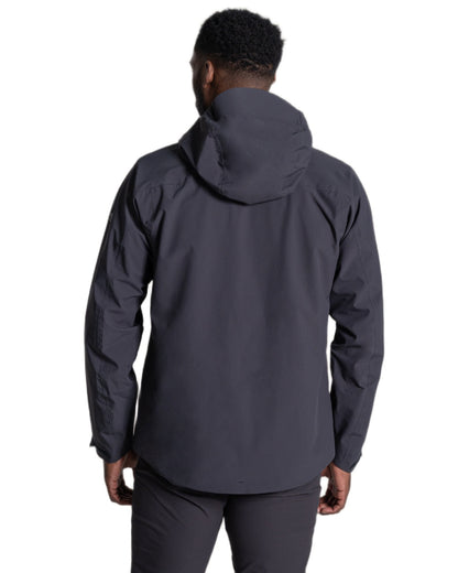 Dark Iron coloured Craghoppers Mens Ponsa Waterproof Jacket on white background 